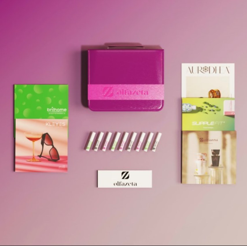 CHOGAN Business Starter LITE Kit in Pink mit Duftproben, Olfazeta Duftkarten und Markenkatalogen