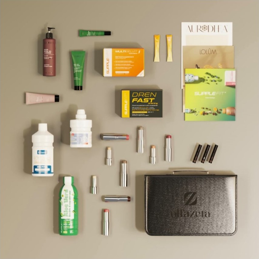 CHOGAN Platinum Kit mit Olfazeta Duftkoffer, Make-up, SuppleFit Nahrungsergänzung, Brilhome Produkten und Markenkatalogen